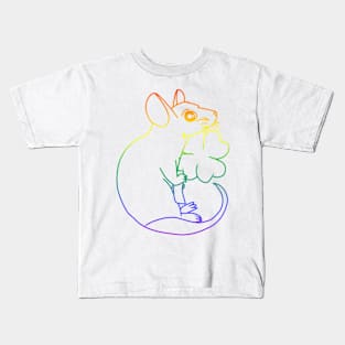 Lucky Clover Rat (Rainbow Version) Kids T-Shirt